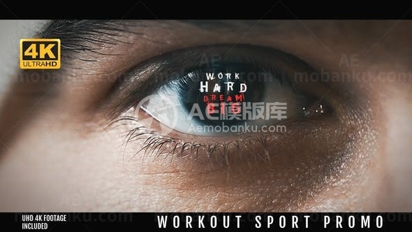 视觉缩放活力体育运动宣传AE模板