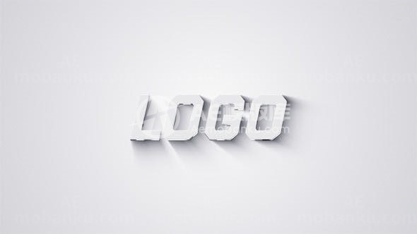 三维光影效果标志展示AE模板