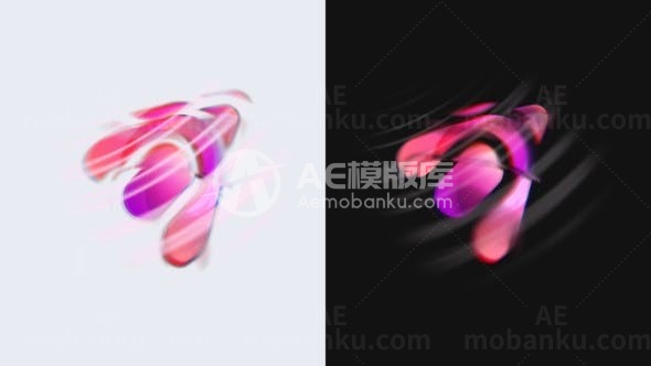 流体模糊效果标志演绎AE模板