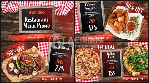 烘焙美食产品宣传促销推广AE模板