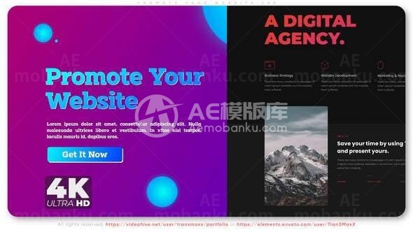 网站应用宣传推广展示促销AE模板