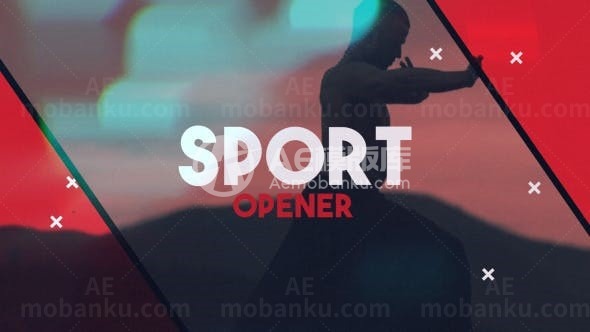 快速踏脚节奏运动片头展示AE模板