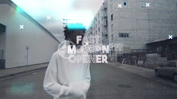 快速踏脚节奏快速动态片头AE模板