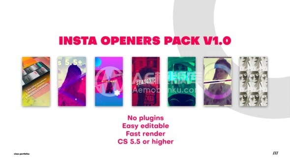 手机端片头包宣传展示促销AE模板