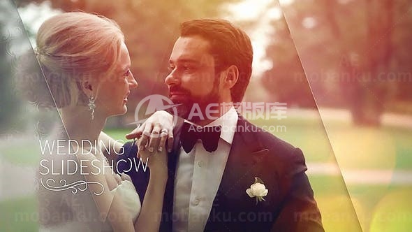 美丽浪漫婚礼视频宣传幻灯片AE模板