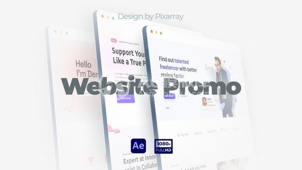 简洁明快锋网站应用宣传展示AE模板