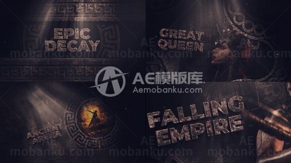 史诗冒险历史电影片头展示AE模板