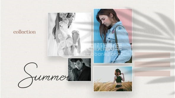 阳关夏日时尚服装服饰宣传展示AE模板