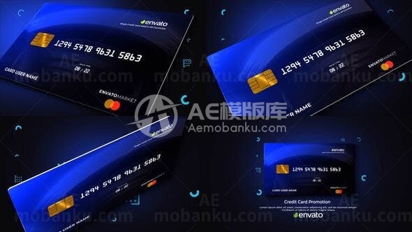三维信用卡推广促销宣传片AE模板