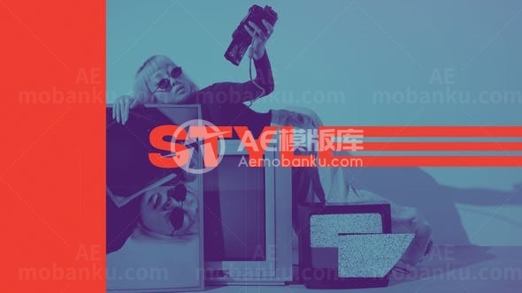 故障闪烁效果城市宣传视频AE模板