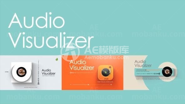 简介明快音频频谱可视化AE模板