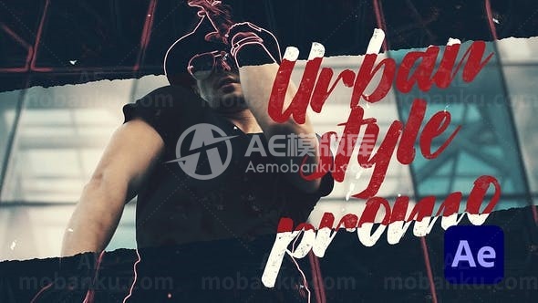 快速踏脚节奏笔刷涂鸦城市风格宣传AE模板