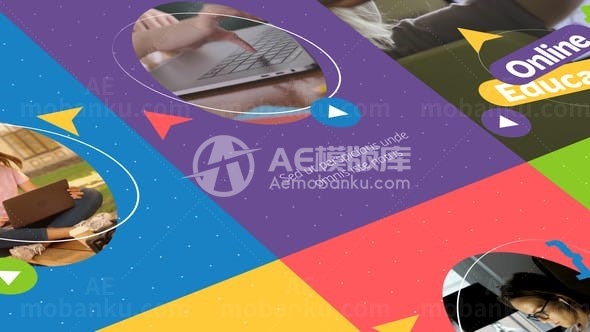 手机端在线教育宣传推广促销AE模板