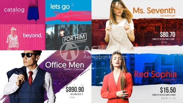 笔刷效果产品推广宣传促销AE模板