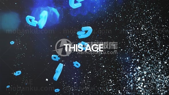 三维空间字母文字标题展示AE模板