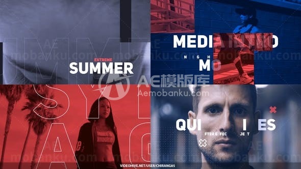 快速动感集中体育运动宣传片头AE模板