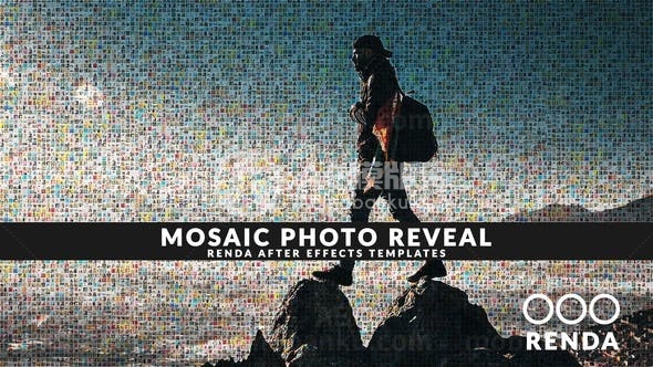 照片三维空间飘落展示效果AE模板