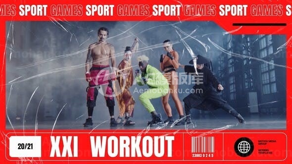 快速踏脚节奏体育运动推广AE模板