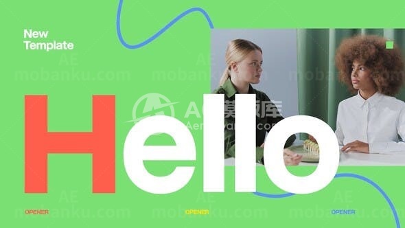 彩色动感节奏图片视频片头AE模板