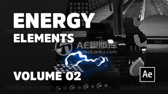 能量特效元素叠加复古像素动作游戏画面AE模板