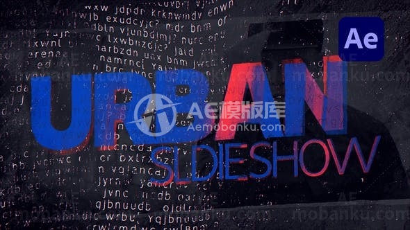 快速踏脚节奏故障效果城市幻灯片AE模板