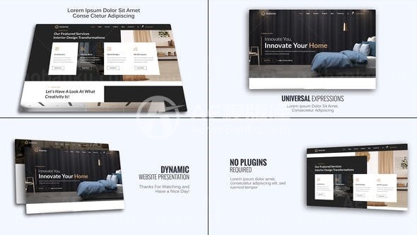 动态网站应用宣传推广展示AE模板