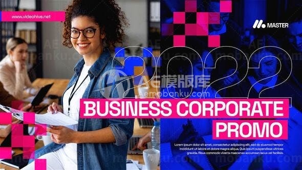 马赛克效果商企公司宣传AE模板