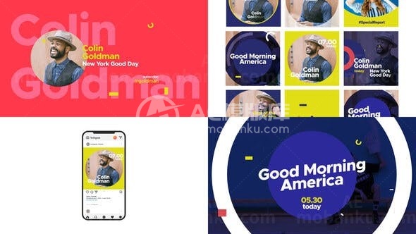 动感栏目文字标题包展示AE模板