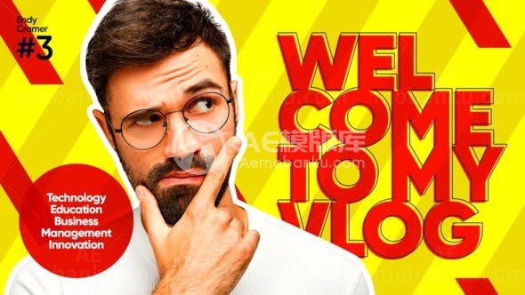 个人播主片头动态包装AE模板