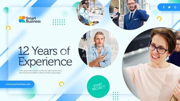 活力商企优雅宣传展示片头AE模板