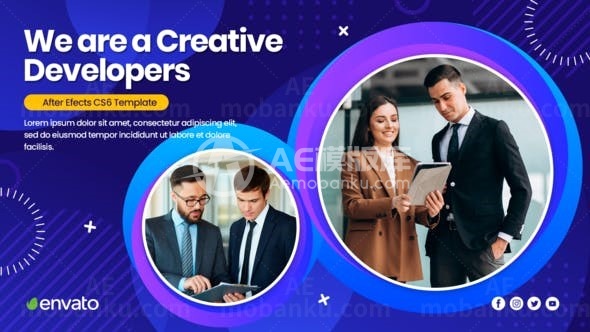 商业咨询业务宣传展示幻灯片AE模板