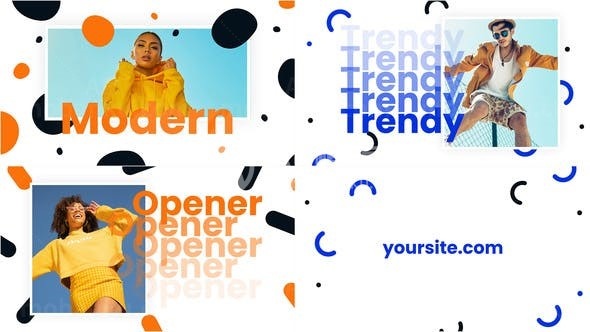 快速节奏现代潮流时髦片头AE模板