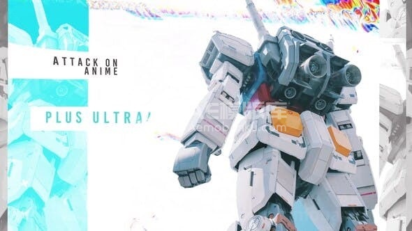 动漫漫展笔刷切换效果片头AE模板