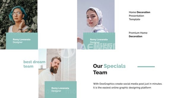 简洁优雅企业宣传幻灯片AE模板