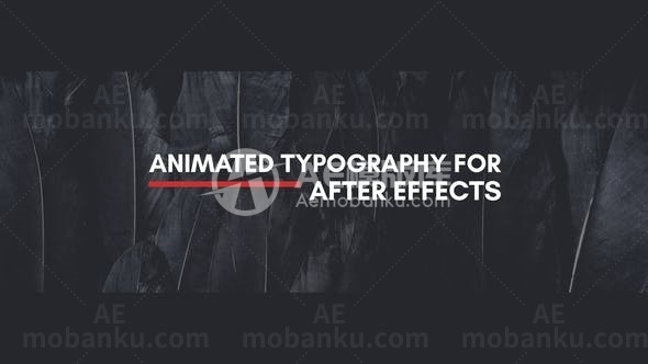 简洁动画文字标题字幕展示AE模板