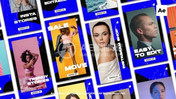 手机端时尚品牌宣传促销视频包AE模板