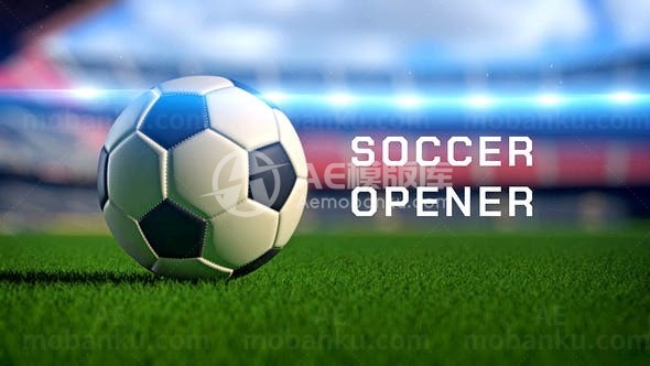 踏脚节奏足球比赛频道片头展示AE模板