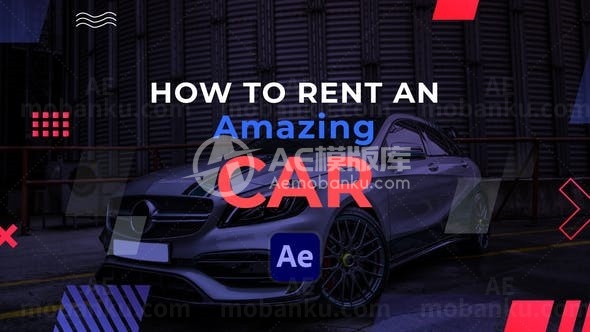 汽车租赁服务宣传展示幻灯片AE模板