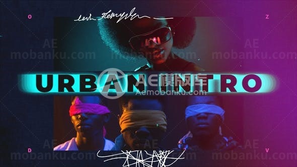 快速动感节奏城市风格片头AE模板