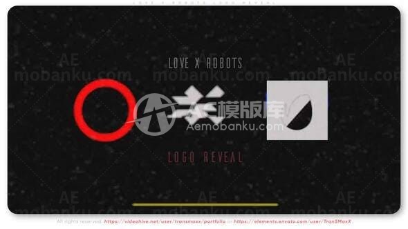 故障效果机器人标志展示AE模板