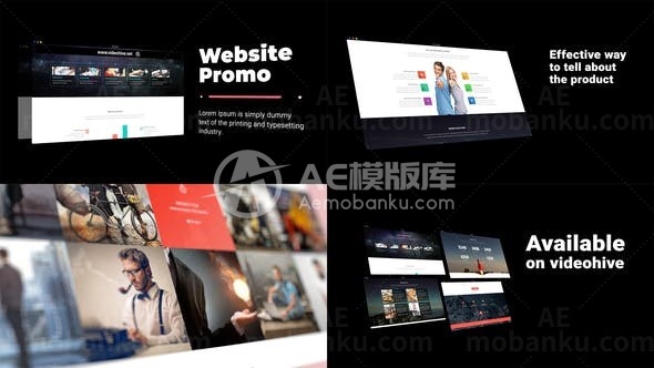 简约网站应用宣传推广展示AE模板