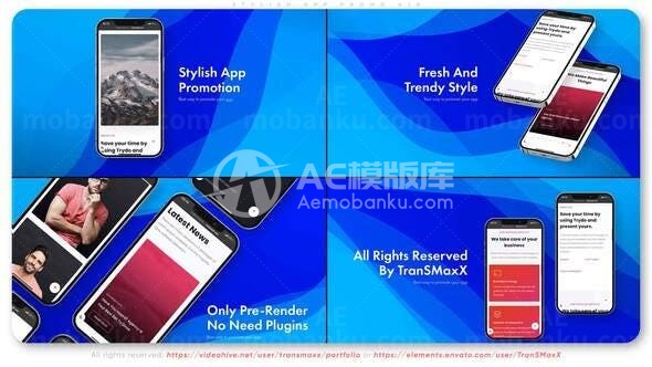 活力时尚手机应用程序App推广AE模板