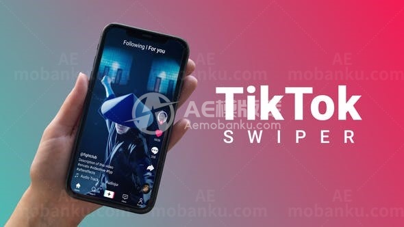 抖音视频滑动切换效果展示AE模板