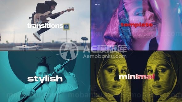 动感踏脚能量节奏视频片头AE模板