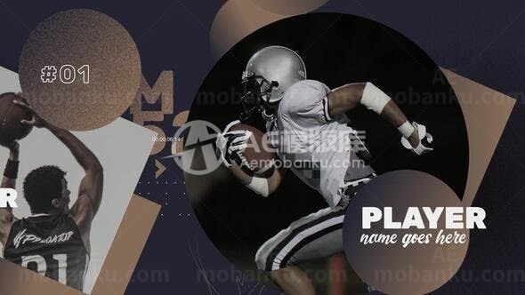 体育运动界面展示推广AE模板