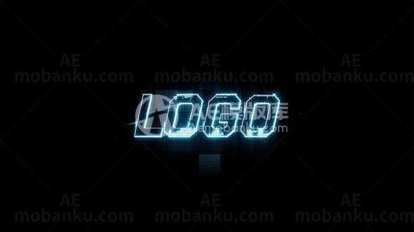 简单故障毛刺闪烁效果揭示标志AE模板