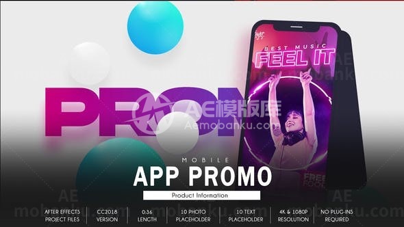 多彩手机应用程序App推广宣传AE模板