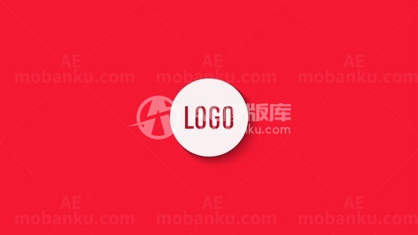 平面轮廓勾线合围上色效果标志AE模板