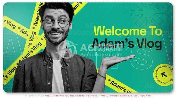 视频播主栏目宣传推广展示AE模板