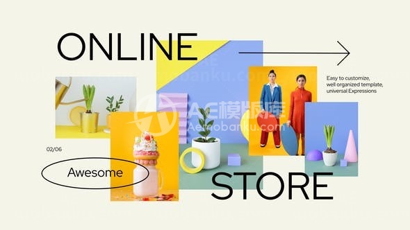 在线商店产品推广宣传促销AE模板